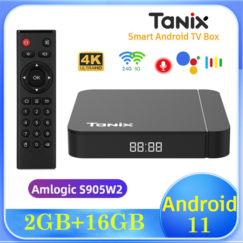 Tanix-W2 Ʈ TV ڽ, Amlogic S905W2 ȵ̵ 11..